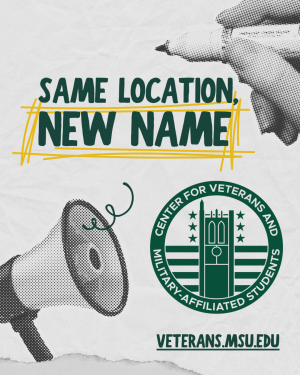 Flyer telling readers about the name change